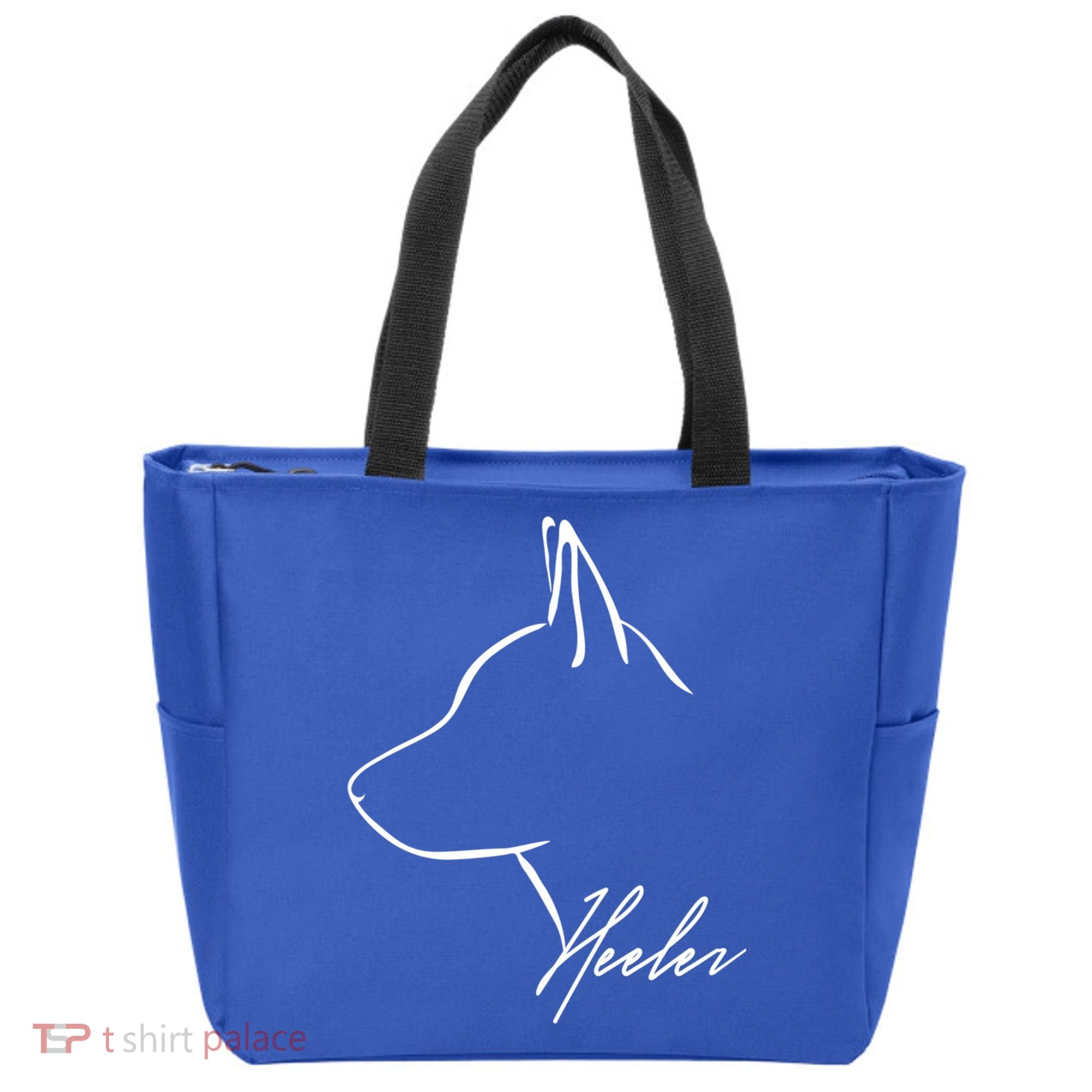 Blue Heeler Cattle Dog Profile Dog Mom Gift Present Cool Gift Tote Bag