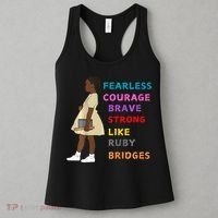 Black History Civil Rights Ruby Bridges Brave Women's Tank Top thumb 3