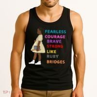 Black History Civil Rights Ruby Bridges Brave Tank Top thumb 3