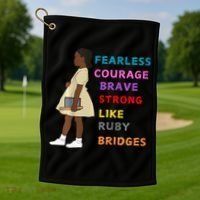 Black History Civil Rights Ruby Bridges Brave Golf Towel thumb 1