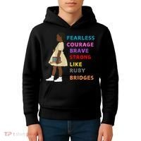 Black History Civil Rights Ruby Bridges Brave Kids Hoodie thumb 4