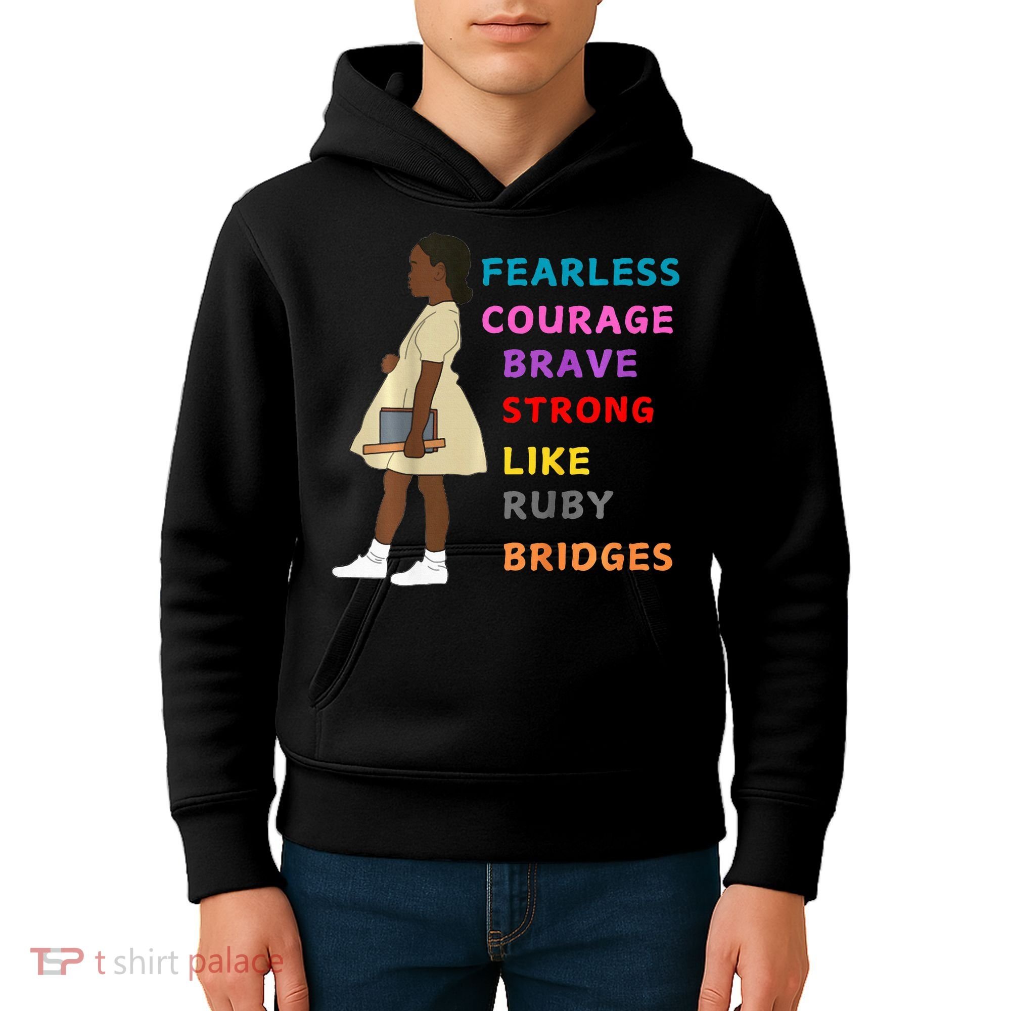 Black History Civil Rights Ruby Bridges Brave Kids Hoodie