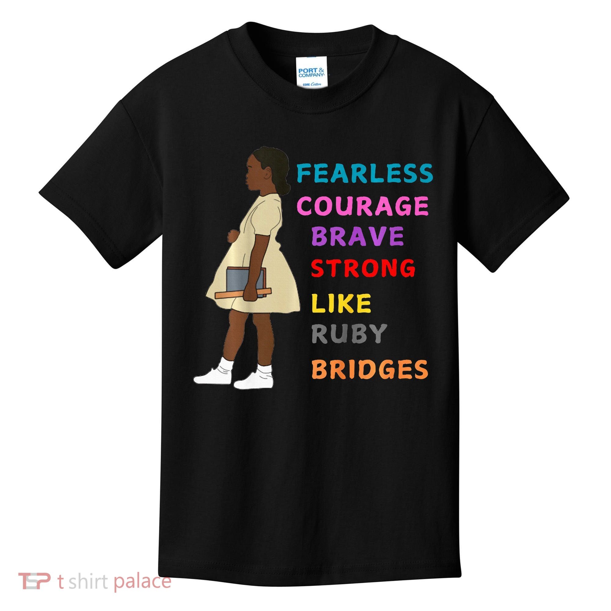 Black History Civil Rights Ruby Bridges Brave Kids T-Shirt