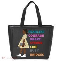 Black History Civil Rights Ruby Bridges Brave Tote Bag thumb 0