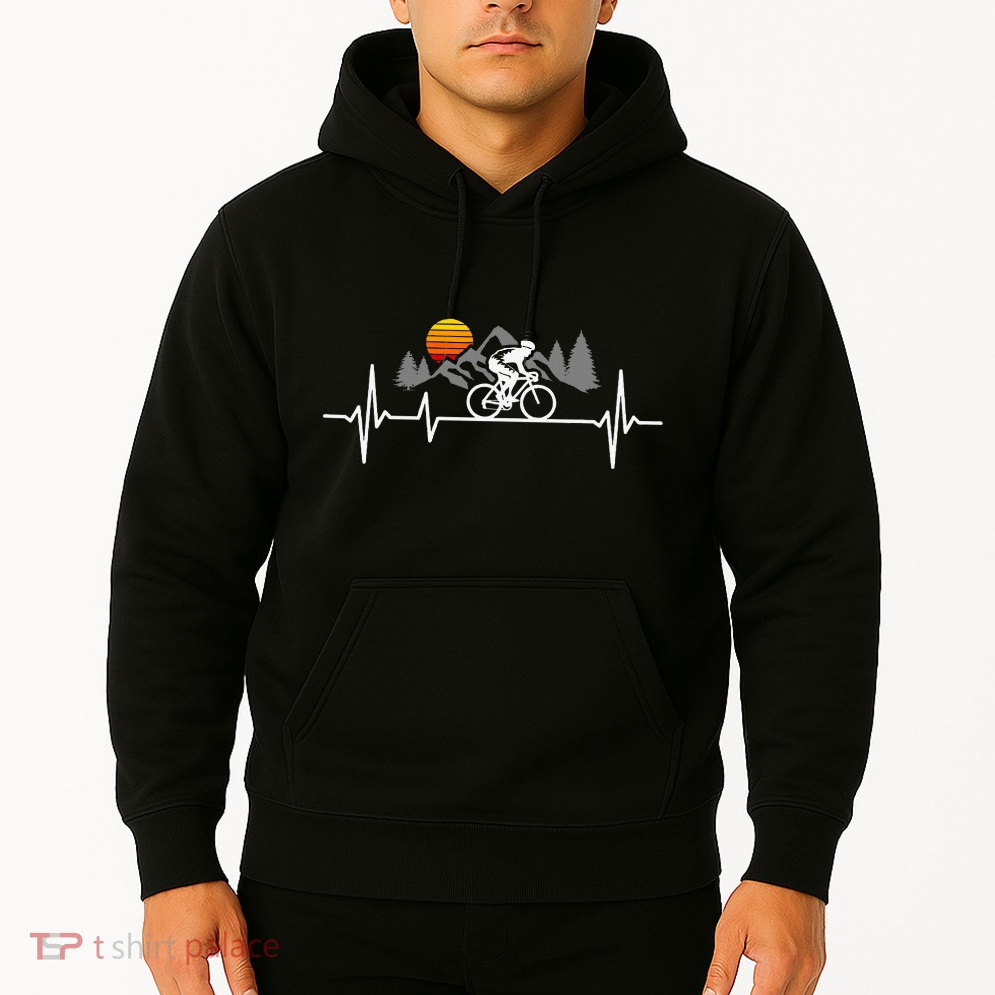 Bicycle Heartbeat Cycling Cyclist Hoodie