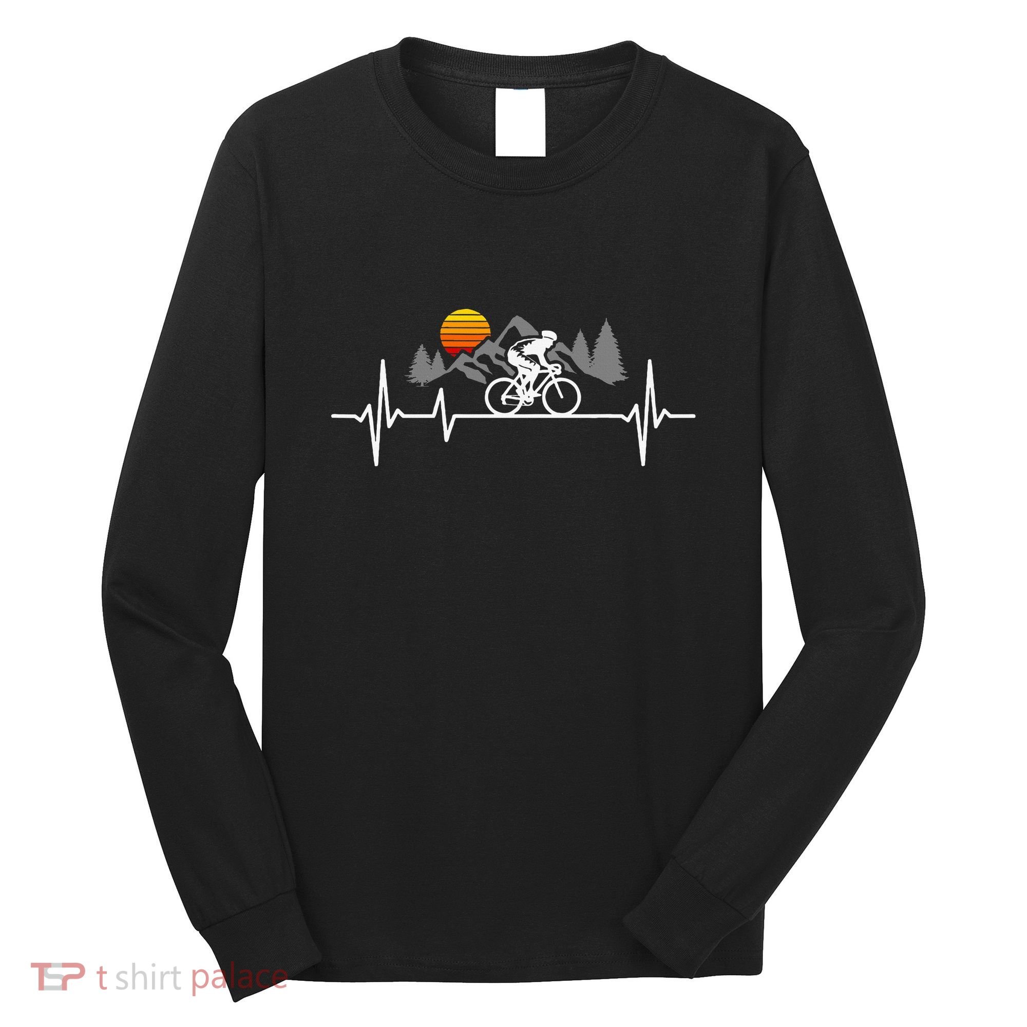 Bicycle Heartbeat Cycling Cyclist Long Sleeve Shirt