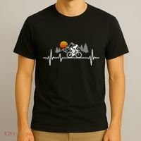 Bicycle Heartbeat Cycling Cyclist T-Shirt thumb 3
