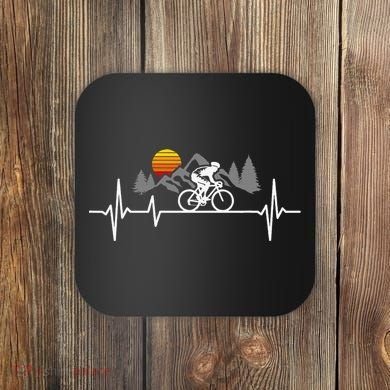 Bicycle Heartbeat Cycling Cyclist Coaster