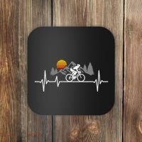 Bicycle Heartbeat Cycling Cyclist Coaster thumb 0