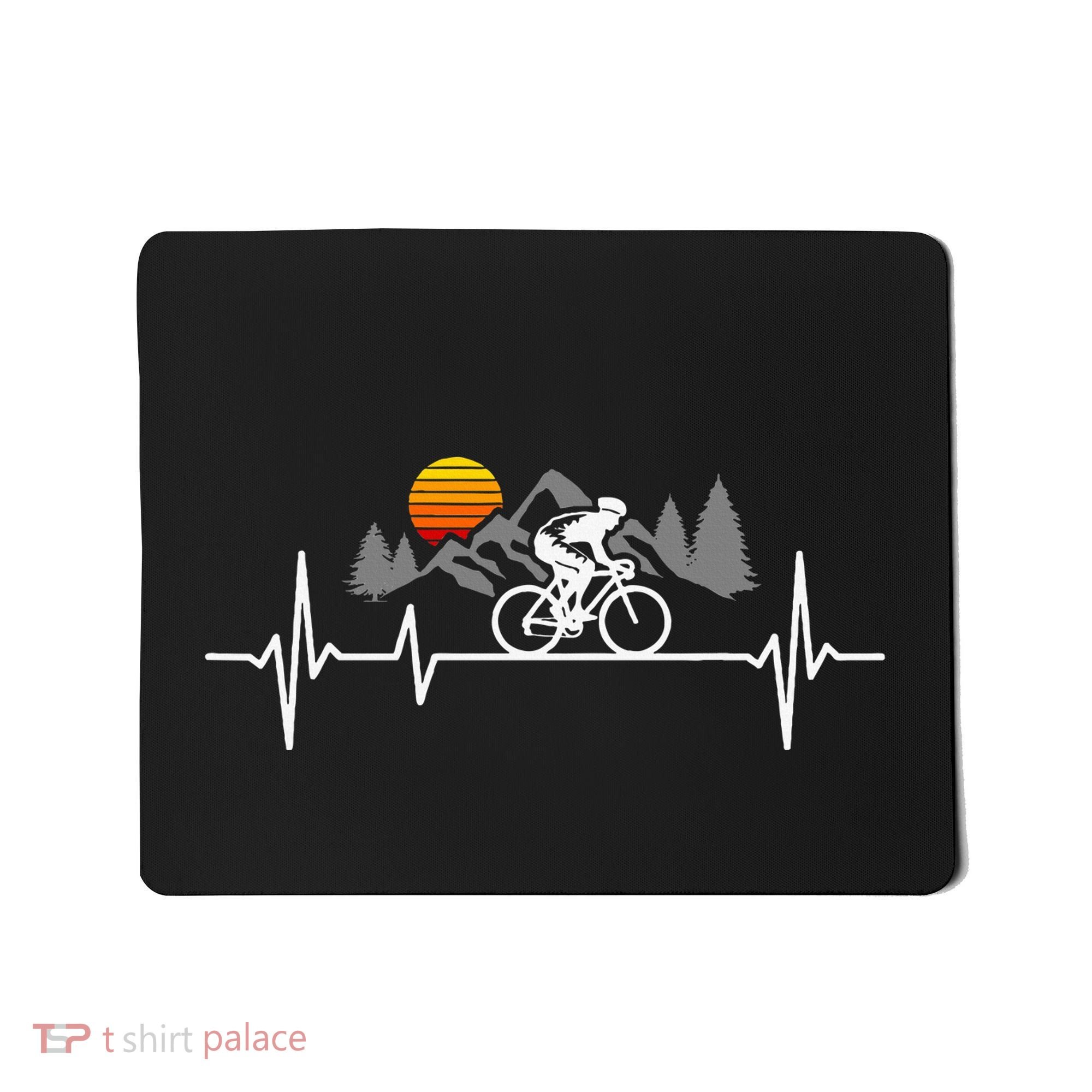 Bicycle Heartbeat Cycling Cyclist Mousepad
