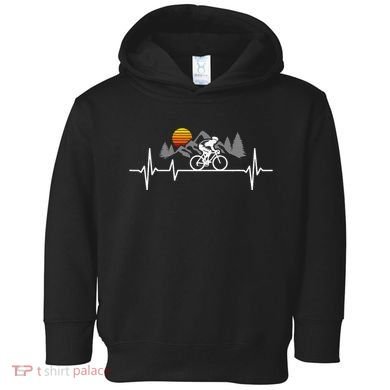 Bicycle Heartbeat Cycling Cyclist Toddler Hoodie