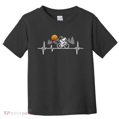 Bicycle Heartbeat Cycling Cyclist Toddler T-Shirt