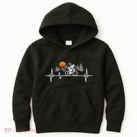 Bicycle Heartbeat Cycling Cyclist Kids Hoodie thumb 0