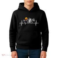 Bicycle Heartbeat Cycling Cyclist Kids Hoodie thumb 4