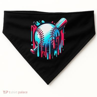 Baseball Homeplate Drip Ice Cream Sprinkles Dripping Candy USA-Made Doggie Bandana