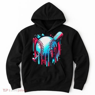 Baseball Homeplate Drip Ice Cream Sprinkles Dripping Candy Hoodie