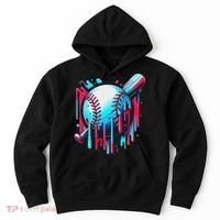 Baseball Homeplate Drip Ice Cream Sprinkles Dripping Candy Hoodie thumb 0