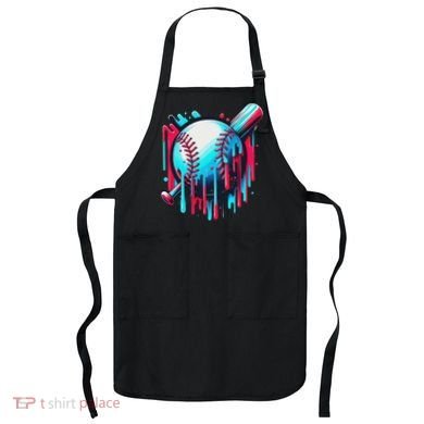 Baseball Homeplate Drip Ice Cream Sprinkles Dripping Candy Apron