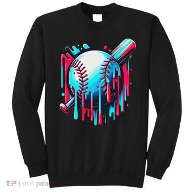 Baseball Homeplate Drip Ice Cream Sprinkles Dripping Candy Sweatshirt