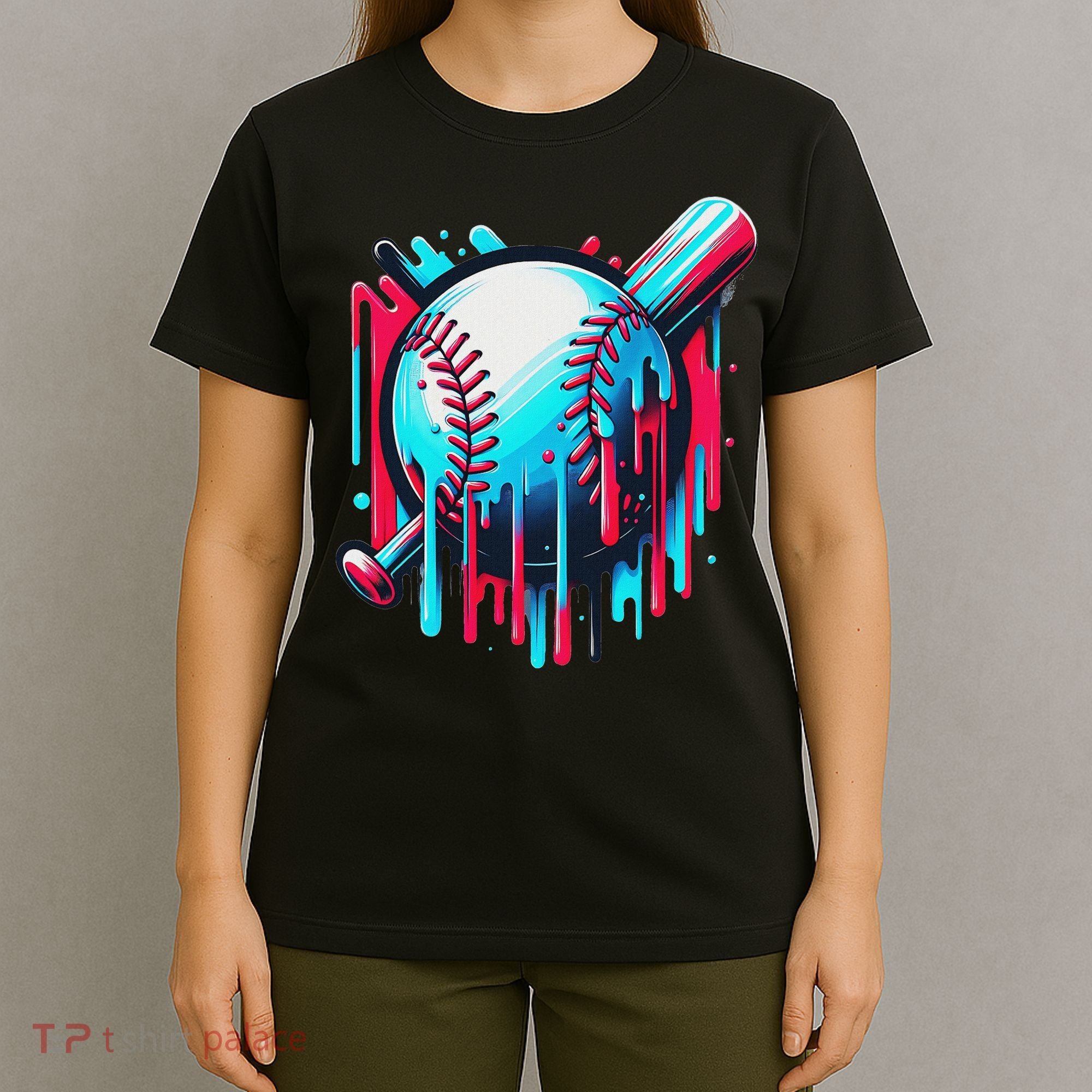 Baseball Homeplate Drip Ice Cream Sprinkles Dripping Candy T-Shirt