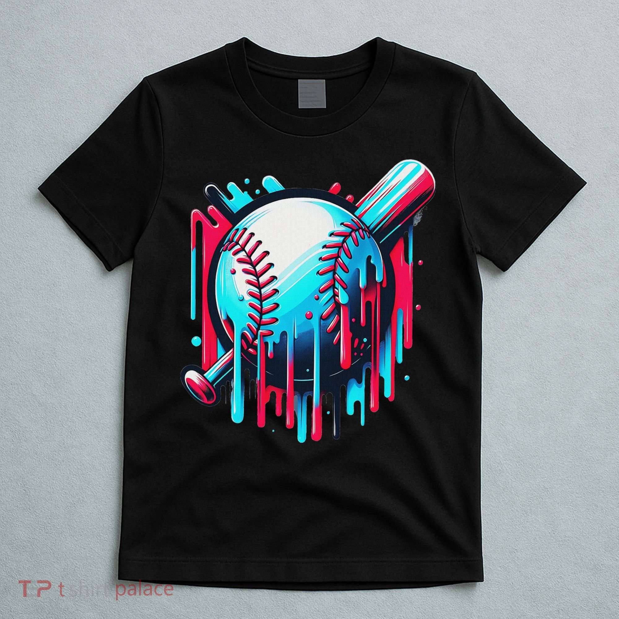 Baseball Homeplate Drip Ice Cream Sprinkles Dripping Candy T-Shirt