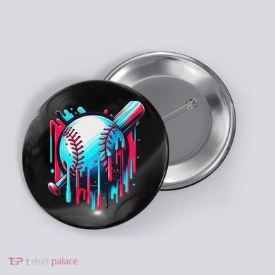 Baseball Homeplate Drip Ice Cream Sprinkles Dripping Candy Button