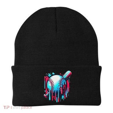 Baseball Homeplate Drip Ice Cream Sprinkles Dripping Candy Beanie
