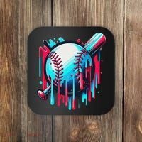 Baseball Homeplate Drip Ice Cream Sprinkles Dripping Candy Coaster thumb 0