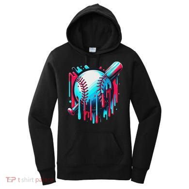 Baseball Homeplate Drip Ice Cream Sprinkles Dripping Candy Women's Hoodie