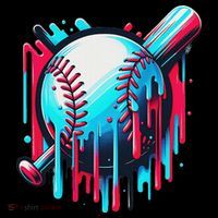 Baseball Homeplate Drip Ice Cream Sprinkles Dripping Candy Women's Hoodie thumb 2