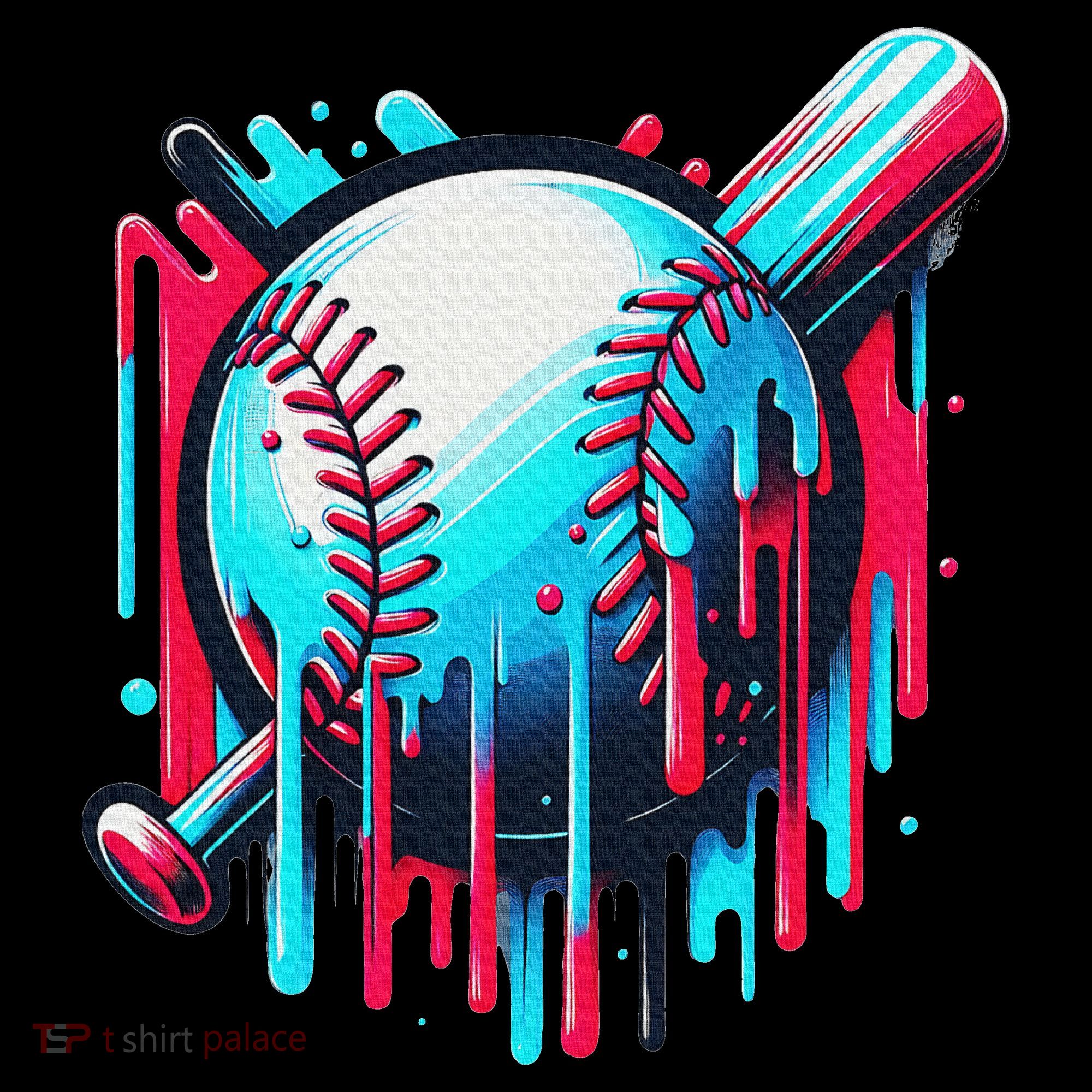 Baseball Homeplate Drip Ice Cream Sprinkles Dripping Candy Women's Hoodie