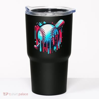 Baseball Homeplate Drip Ice Cream Sprinkles Dripping Candy Tumbler