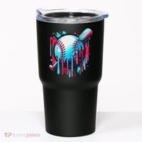 Baseball Homeplate Drip Ice Cream Sprinkles Dripping Candy Tumbler thumb 0