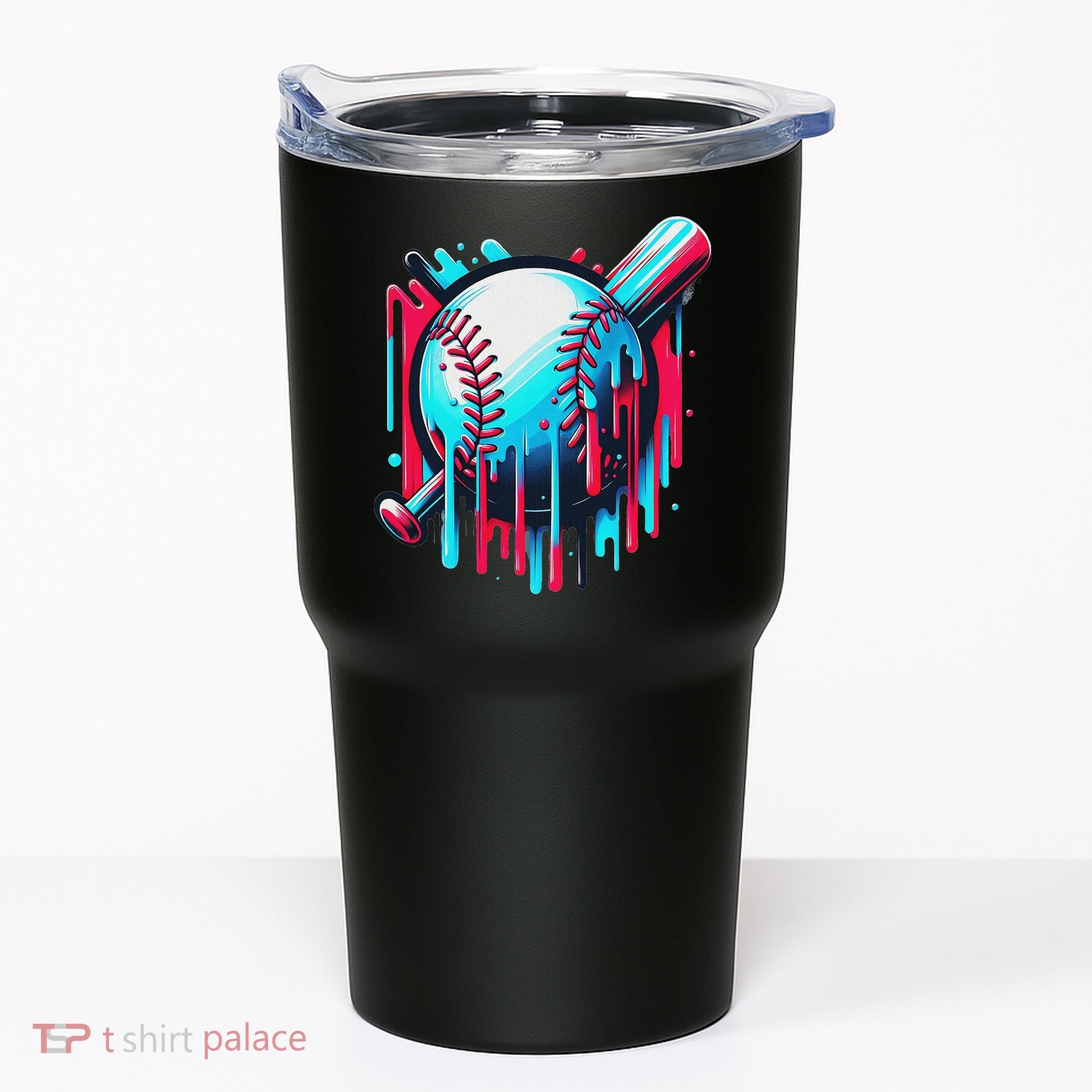 Baseball Homeplate Drip Ice Cream Sprinkles Dripping Candy Tumbler