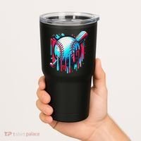 Baseball Homeplate Drip Ice Cream Sprinkles Dripping Candy Tumbler thumb 2