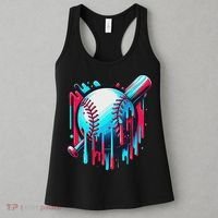 Baseball Homeplate Drip Ice Cream Sprinkles Dripping Candy Women's Tank Top thumb 3