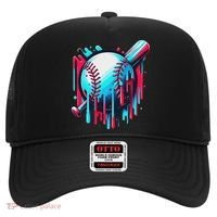 Baseball Homeplate Drip Ice Cream Sprinkles Dripping Candy Hat thumb 0