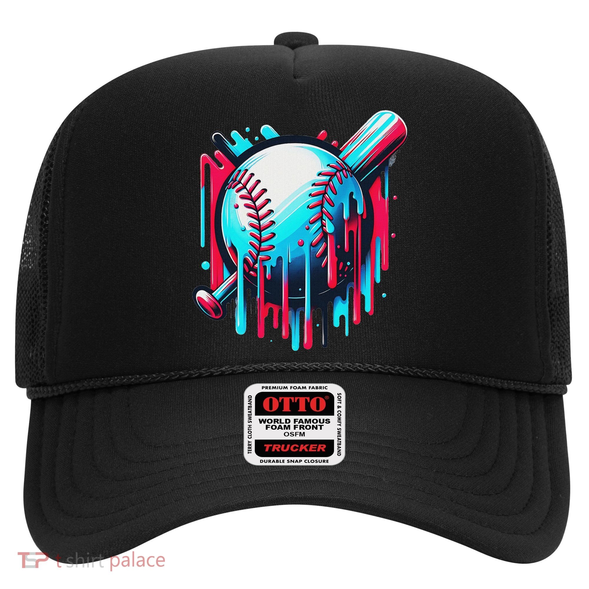 Baseball Homeplate Drip Ice Cream Sprinkles Dripping Candy Hat