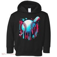 Baseball Homeplate Drip Ice Cream Sprinkles Dripping Candy Toddler Hoodie thumb 0