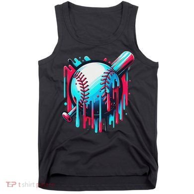 Baseball Homeplate Drip Ice Cream Sprinkles Dripping Candy Tank Top