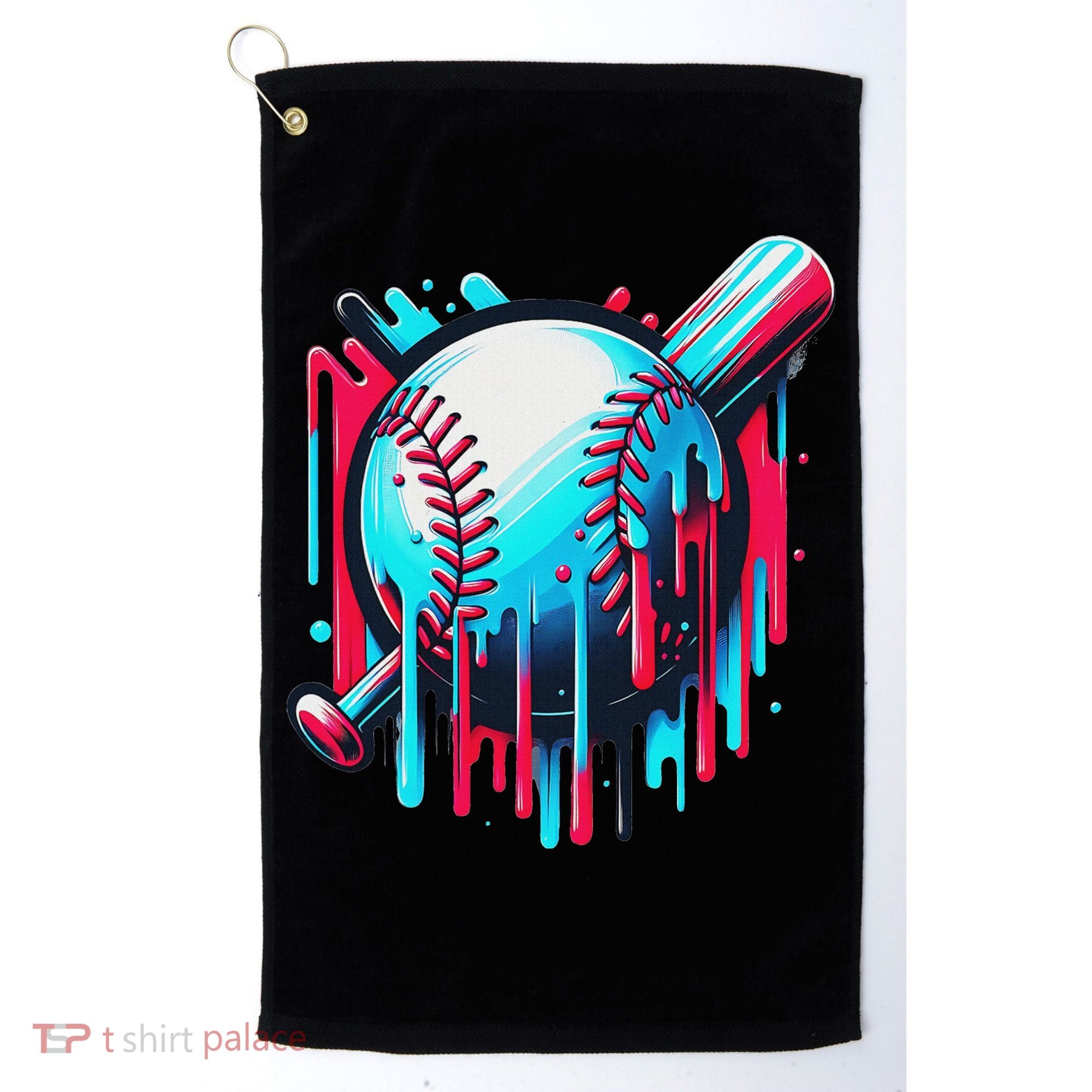 Baseball Homeplate Drip Ice Cream Sprinkles Dripping Candy Golf Towel