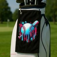 Baseball Homeplate Drip Ice Cream Sprinkles Dripping Candy Golf Towel thumb 2