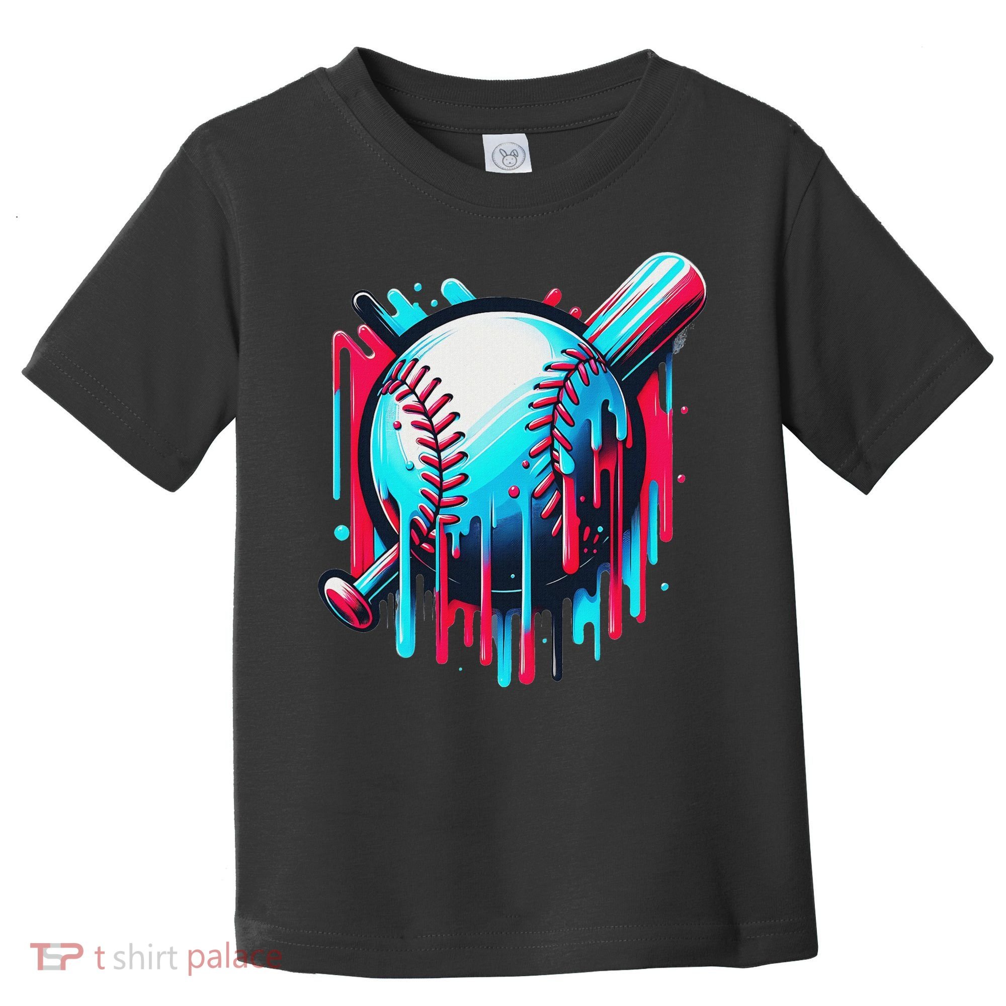 Baseball Homeplate Drip Ice Cream Sprinkles Dripping Candy Toddler T-Shirt