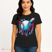 Baseball Homeplate Drip Ice Cream Sprinkles Dripping Candy Women's T-Shirt thumb 4