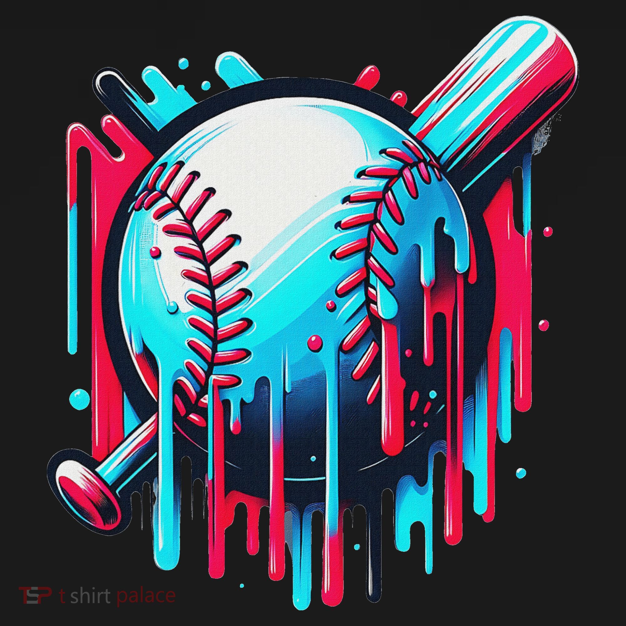 Baseball Homeplate Drip Ice Cream Sprinkles Dripping Candy Kids Sweatshirt