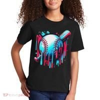 Baseball Homeplate Drip Ice Cream Sprinkles Dripping Candy Kids T-Shirt thumb 2