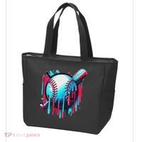 Baseball Homeplate Drip Ice Cream Sprinkles Dripping Candy Tote Bag thumb 3