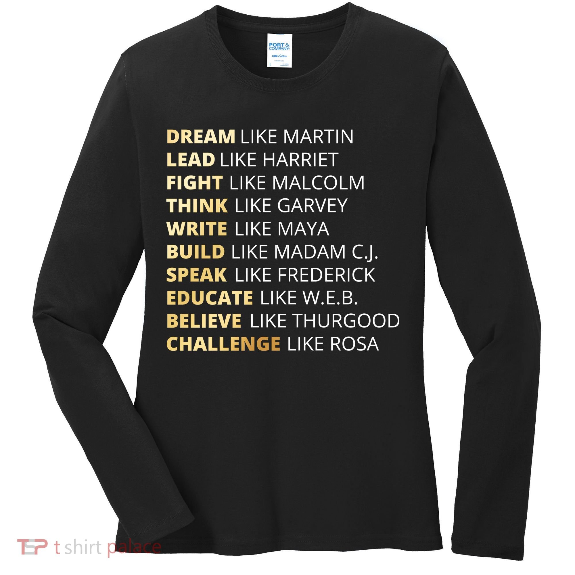 Black History Dream Like Martin Women's Long Sleeve Shirt