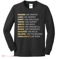 Black History Dream Like Martin Kids Long Sleeve Shirt thumb 0