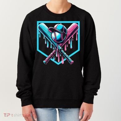 Baseball Home Drip  Baseball Bat Gift Women's Sweatshirt